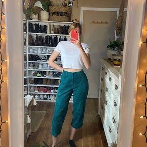 Urban outfitters corduroy cropped high waisted pants